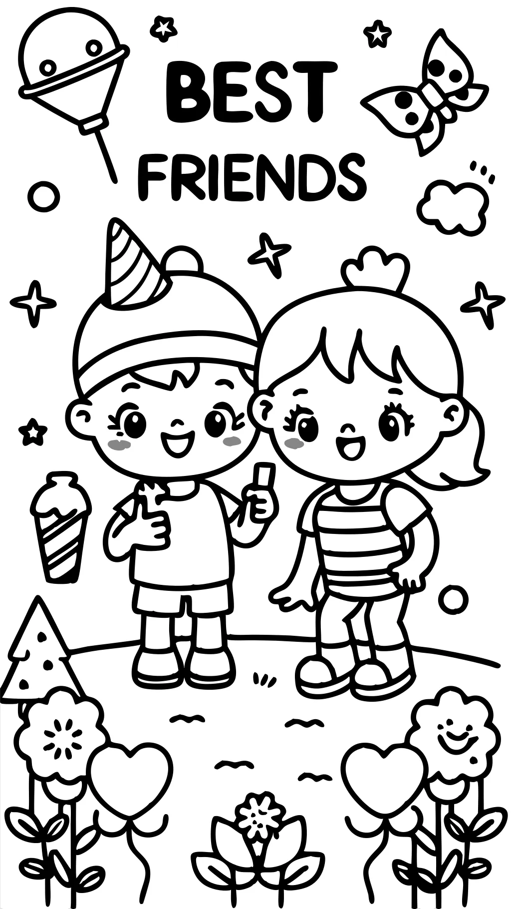 bestie coloring pages